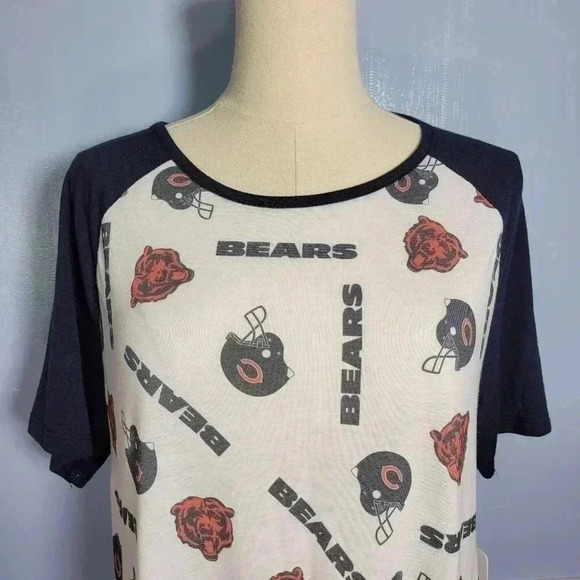 Chicago Bears NFL Teens Short-Sleeve Front-Tie Knot Tee (L) (NWT) - Picture 2 of 7
